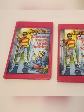 Judy Blume "Tales of a Fourth Grade Nothing" - Bright Pink Hardcover Vintage
